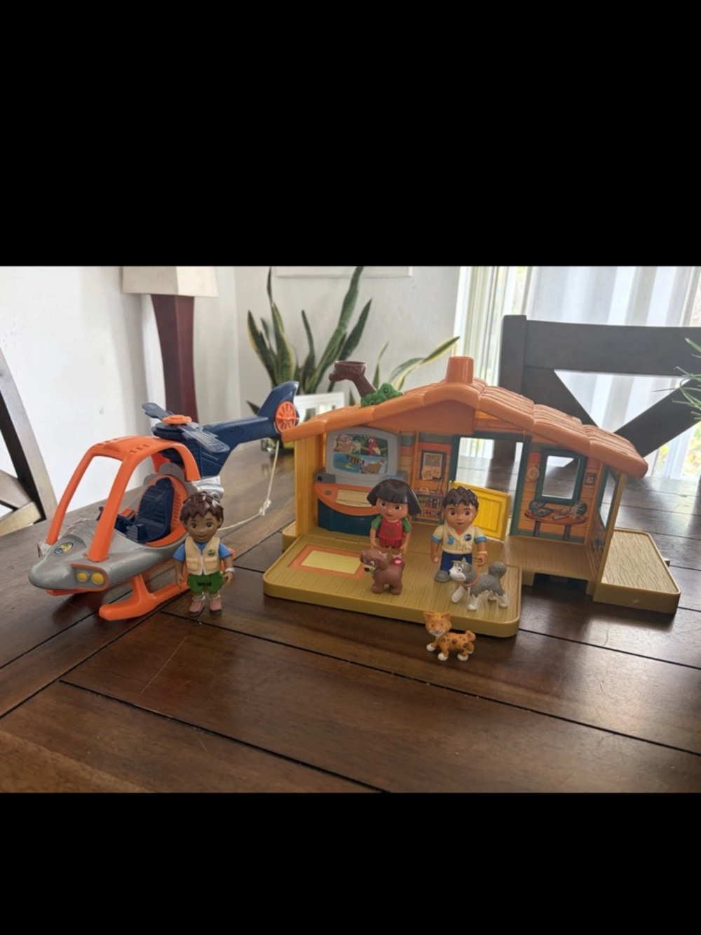 Vintage Fisher Price Go Diego Go, Diego’s Talking Rescue Center and Helicopter